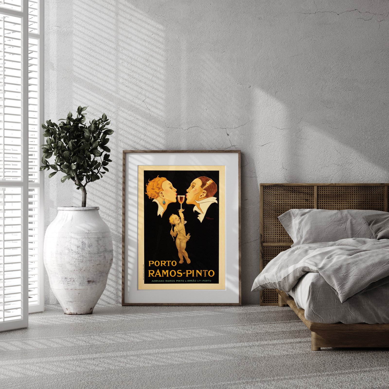 Vintage Wine Poster Original Vintage Poster Rene Vincent Porto